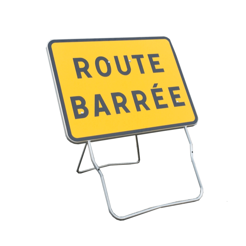 Panneau B6d - Route barrée